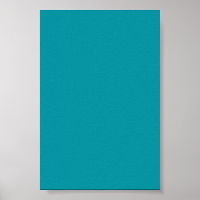 Fundo Verde-Teal Escuro num Poster (Frente)