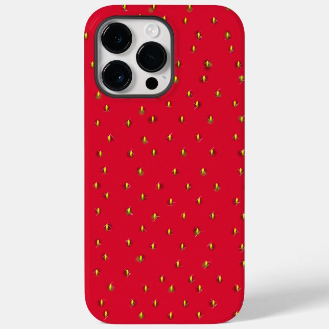 Fundo vermelho de morango engraçado (Verso)