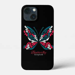 Fundo vetorial com linda borboleta. tatuagem.