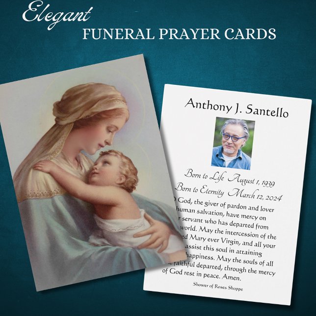 Funeral Católica Mary Memorial Prayer Santa (Criador carregado)