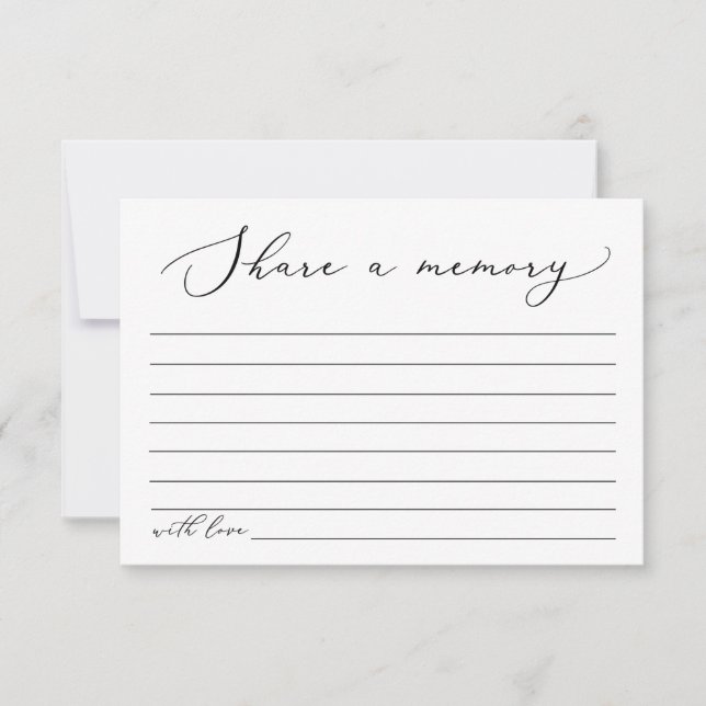 Funeral Compartilhar um Cartão de Memória Memorial (Frente)