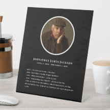 Funeral Memorial - Personal Details Display