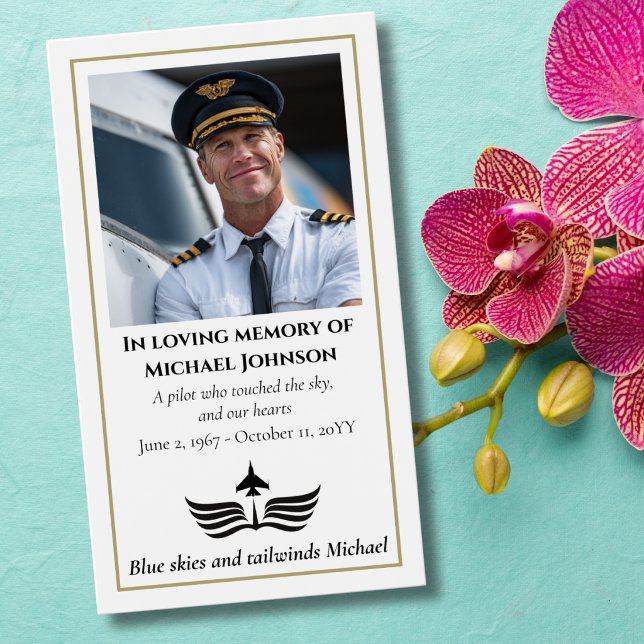 Funeral Photo Prayer for Pilot Modern Aviation (Criador carregado)