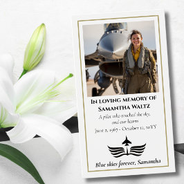 Funeral Photo Prayer for Pilot Modern Aviation