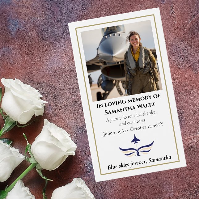Funeral Photo Prayer for Pilot Modern Aviation (Criador carregado)