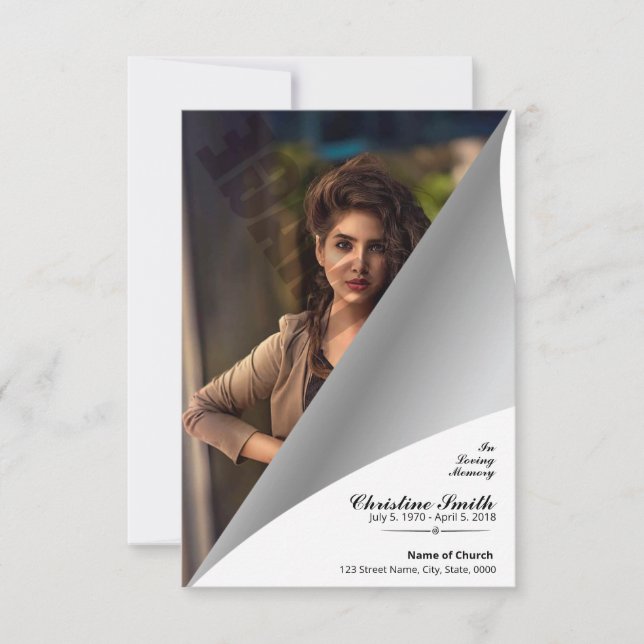 Funeral Prayer Card Template (Frente)