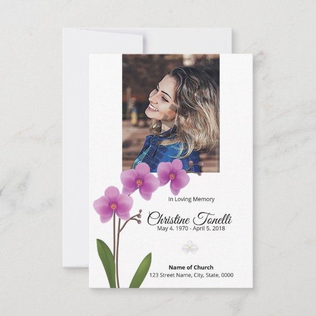 Funeral Prayer Card template  (Frente)
