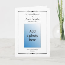 Funeral | Programa Clássico de Ordem de Serviço