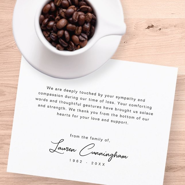 Funeral Simples Moderno Negro e Branco (Criador carregado)