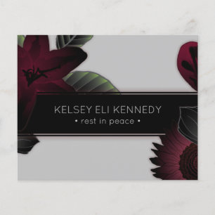 funeral vintage floral elegante