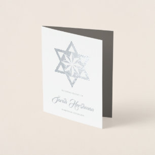 Funerário Obrigado Cartões Judeus   Silver Foil