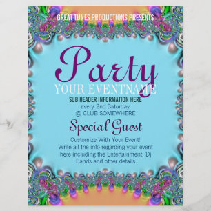 Funky Boho Circus Diversão Pronta Para Folhetos Fe