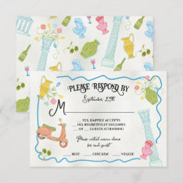 Funky Draky - Cartões RSVP Gregos do Mediterrâneo