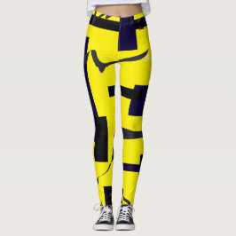 Funky Geometry Abstrato Art Esporte Leggings Vence