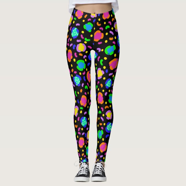 Funky Neon Leopard Leggings (Frente)