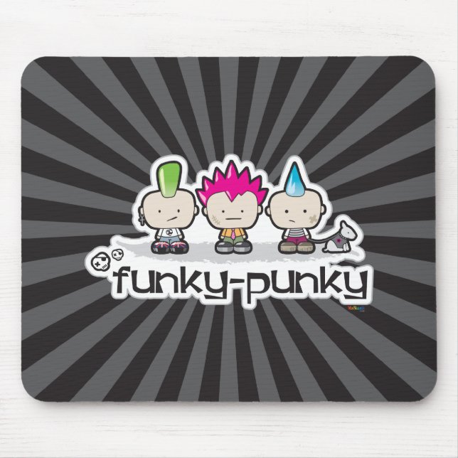 Funky-Punky Mousepad preto (Frente)