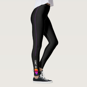 Funky Sem Piadas Leggings com caveiras Brilhantes