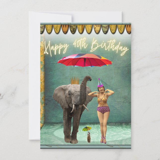 Funky Vintage Party aniversário de 40 anos (Frente)