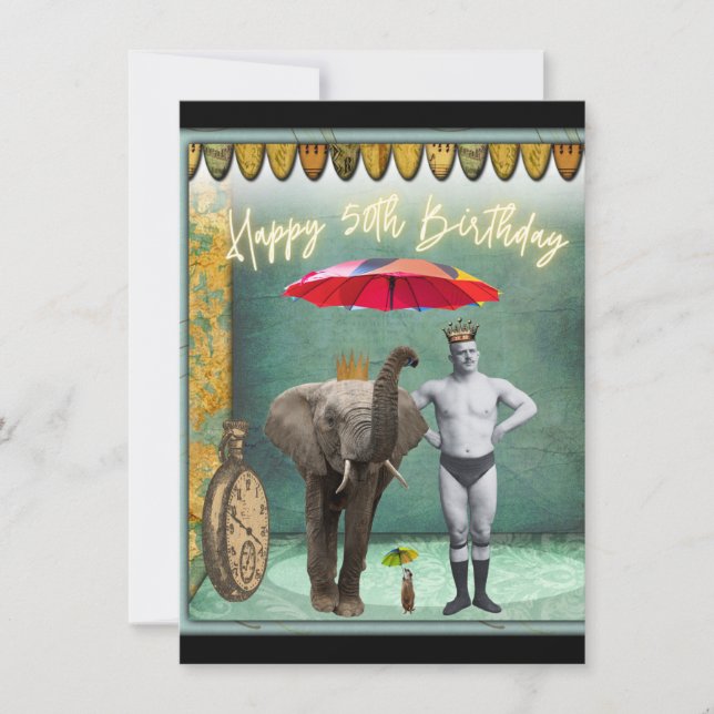 Funky Vintage Strongman 50º aniversário (Frente)