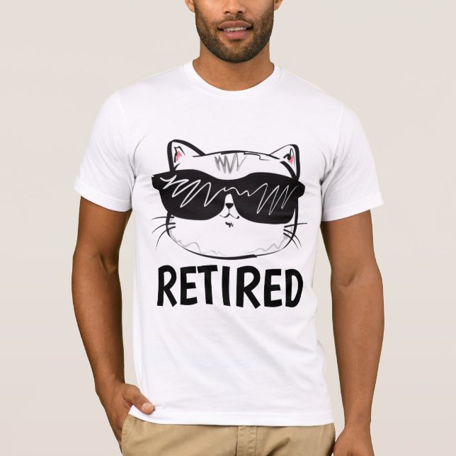 FUNNIDADE DE T-SHIRTS DE GATO REFORMADO (Frente)