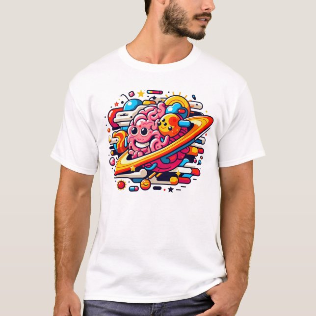 Funny Abstract: #Colorful / (brain) T-Shirt #7 (Frente)