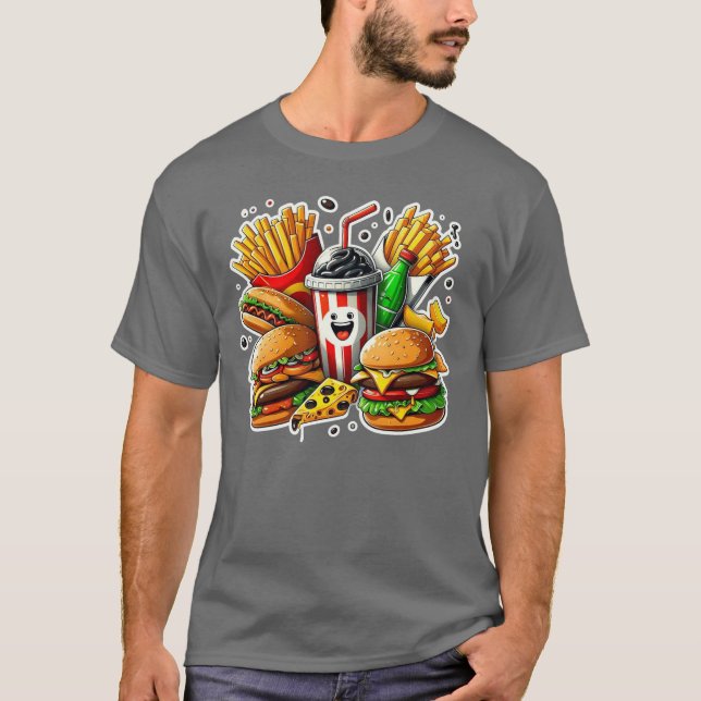Funny Abstract: #Colorful / (fastfood) T-Shirt #10 (Frente)
