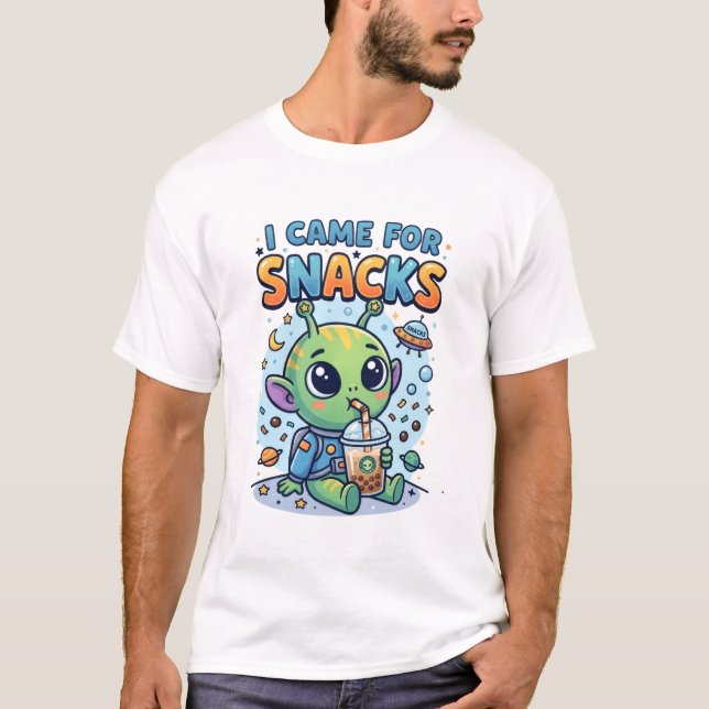 Funny Alien Bubble T-Shirt – Cute Alien  (Frente)