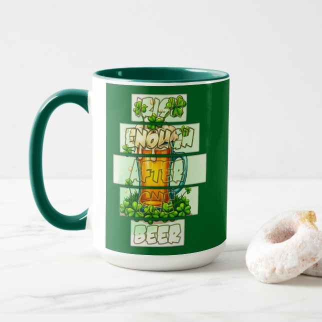 Funny Beer St Patrick’s Day Shirt – caneca (Com Donut)
