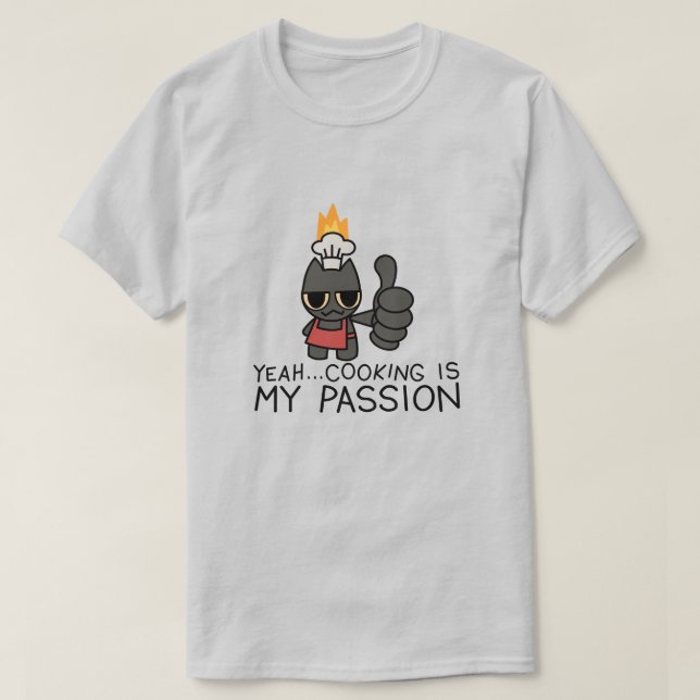 Funny Black Cat Cooking T-Shirt – Cute Chef Cat Me (Frente do Design)