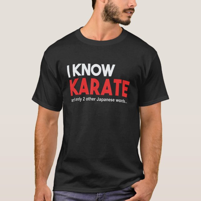 FUNNY CAMISETA DE KARATÊ. EU SEI KARATÊ E 2 OUTRAS (Frente)