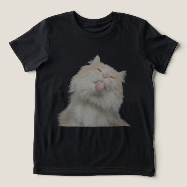 Funny Cat Custom Pet Photo Kids T-Shirt (Design frontal)