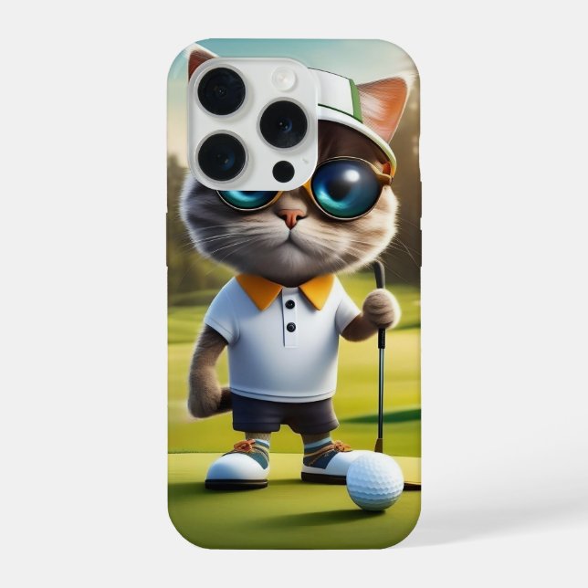 Funny Cat Golf Player, (Verso)