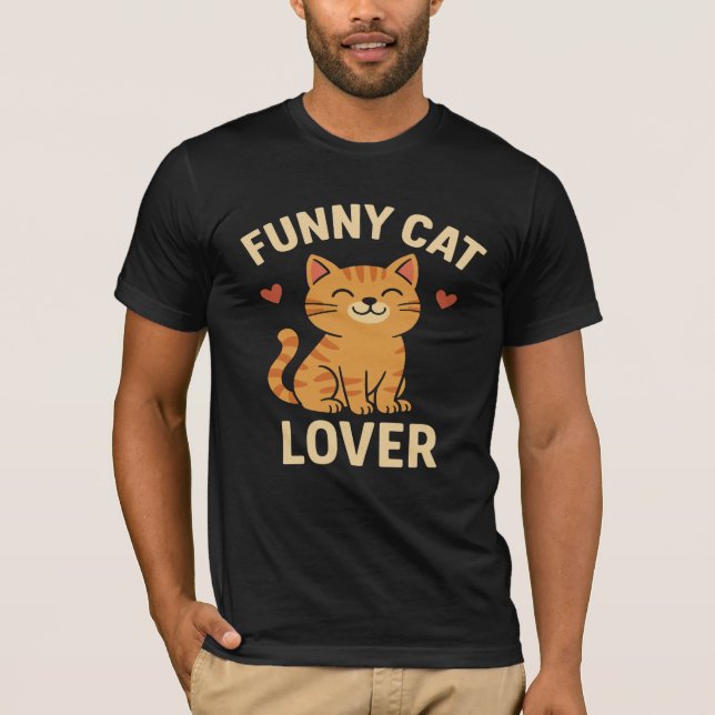 Funny Cat Lover T-Shirt – Cute & Hilarious Cat (Frente)