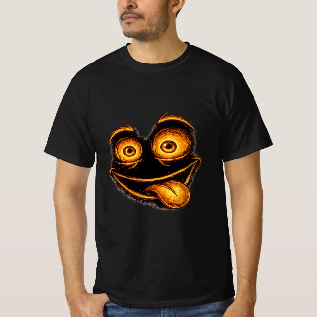 Funny Crazy Face Graphic T-Shirt for Men (Frente)