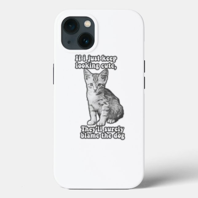 Funny cute cat meme for cat owners & kitty lovers (Verso)