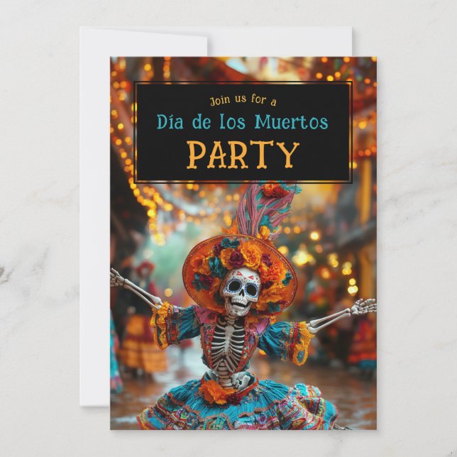 💀 Funny Día de Muertos Convite de festas (Frente)
