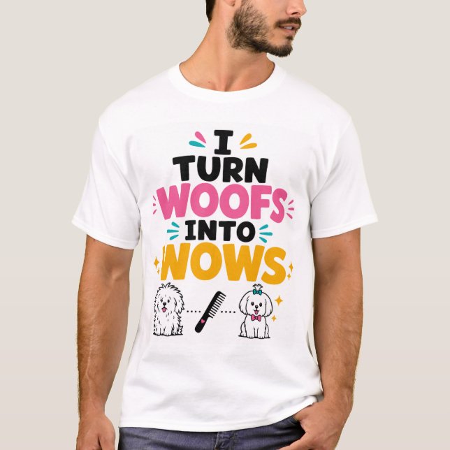 Funny Dog Groomer T-Shirt (Frente)