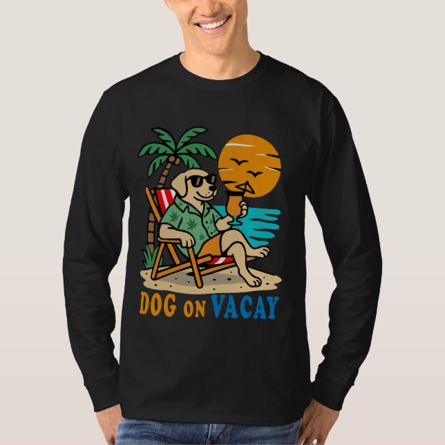 Funny Dog on Vacation T-Shirt | Cute Summer (Frente)