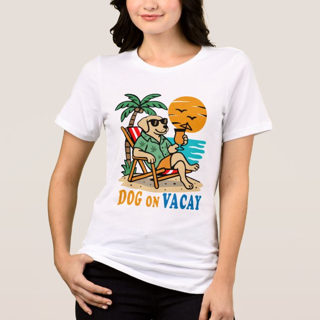 Funny Dog on Vacation T-Shirt | Cute Summer (Frente)