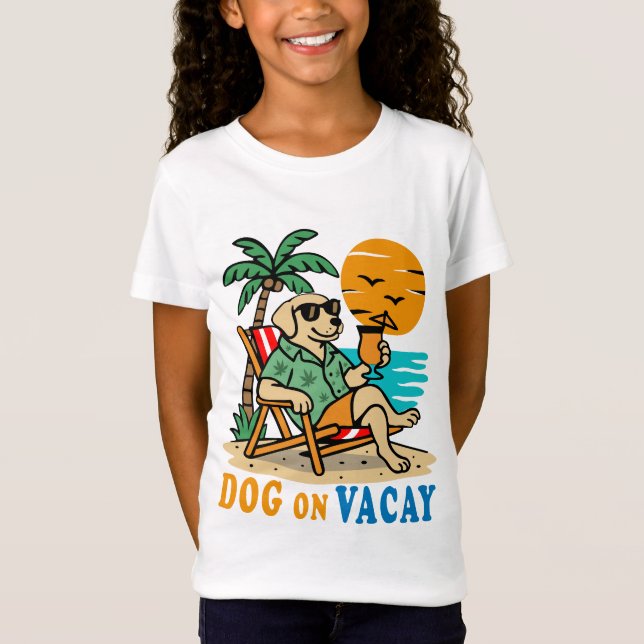 Funny Dog on Vacation T-Shirt | Cute Summer (Frente)