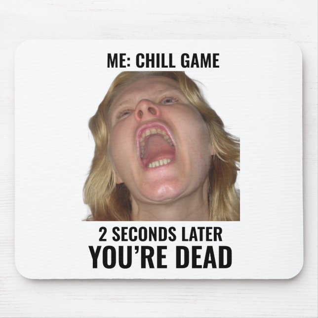 Funny Gaming Meme Mouse Pad Screaming Face (Frente)