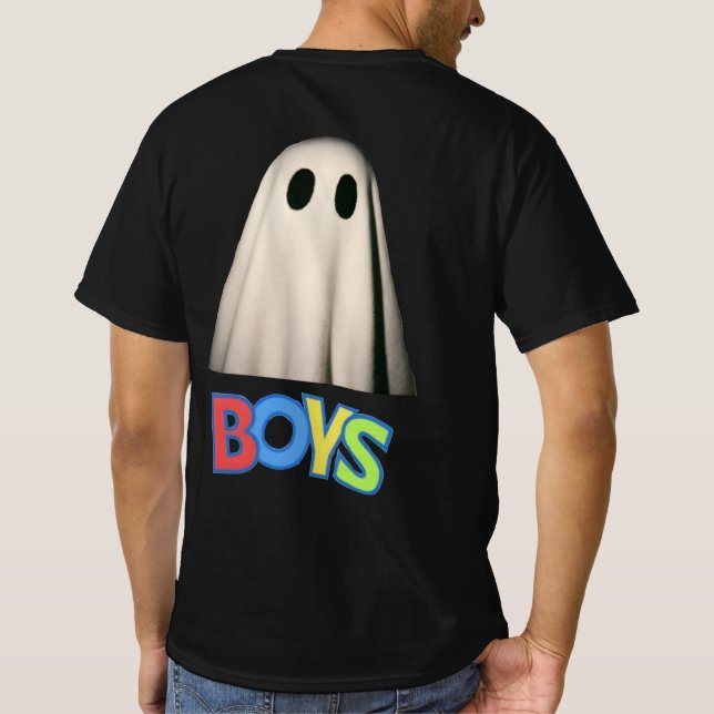 Funny Ghost Boys T-Shirt – Spooky Cute Halloween (Verso)