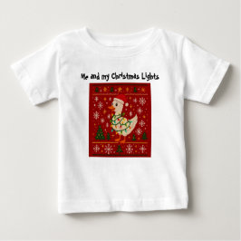 Funny Goose Christmas Lights Kids T-Shirt – Editab