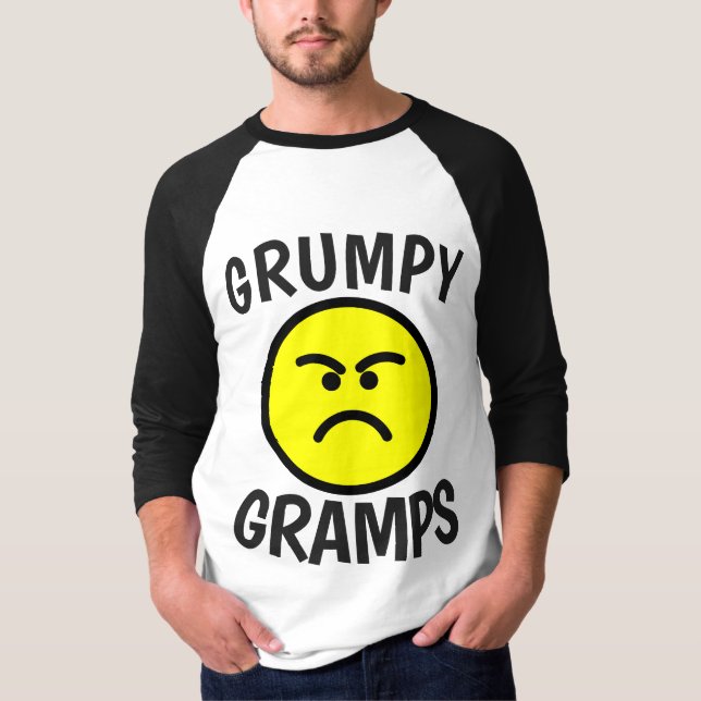 FUNNY GRANDPA T-shirt GRUMPY GRANDFATHER (Frente)