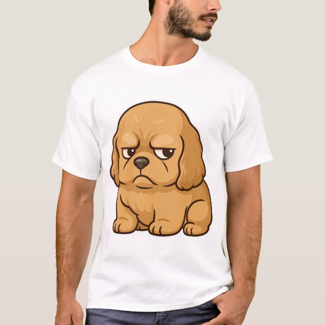Funny Grumpy Dog Personalized Gift Custom T-shirt (Frente)