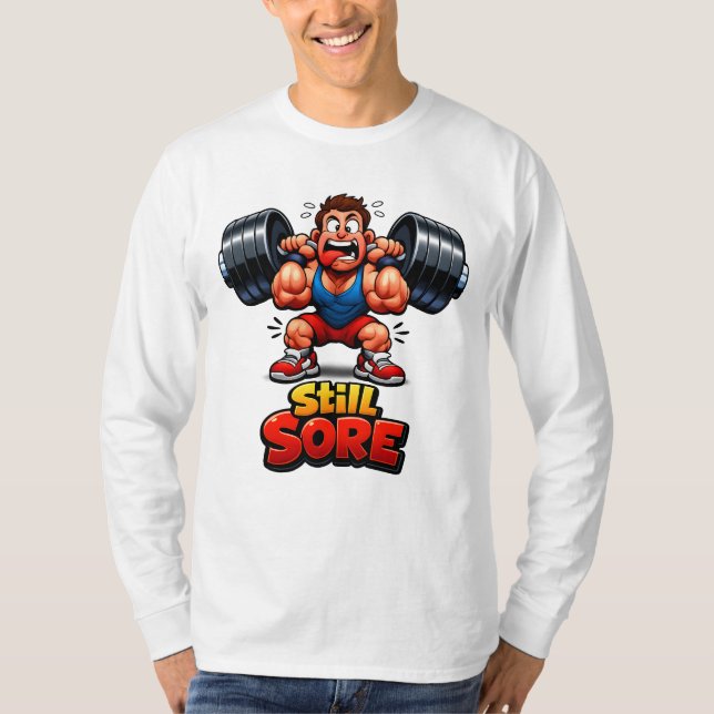 Funny Gym Long Sleeve T-Shirt - Gym Meme  (Frente)