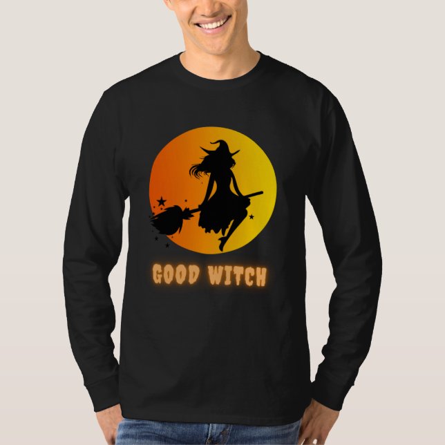 Funny Halloween Costume T-shirt with the Good Witc (Frente)