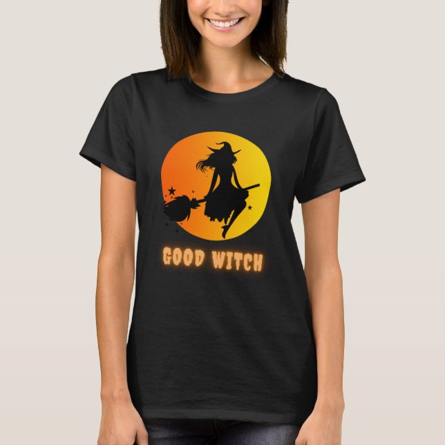 Funny Halloween Costume T-shirt with the Good Witc (Frente)