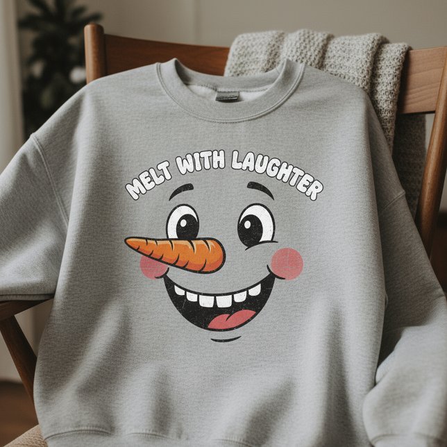 Funny Happy Snowman Face T-Shirt | Cute Smiling (Criador carregado)