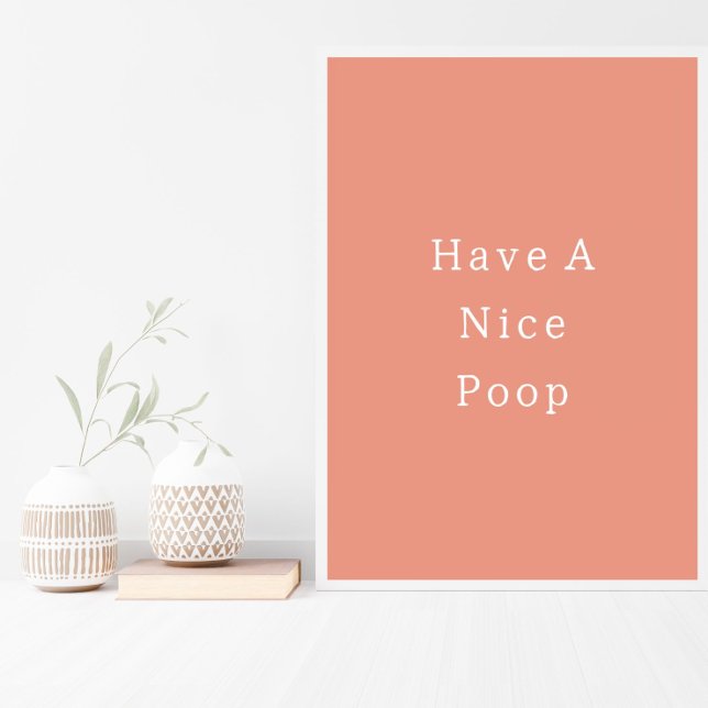 Funny Have A Nice Poop Bathroom Poster (Criador carregado)
